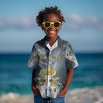 Hesat Celestial Cow Egyptian Kid Hawaiian Shirt with Mythic Sky Motif in Cosmic Theme