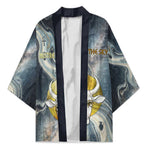 Hesat Celestial Cow Egyptian Kimono with Mythic Sky Motif in Cosmic Theme