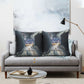 Hesat Celestial Cow Egyptian Pillow Cover with Mythic Sky Motif in Cosmic Theme