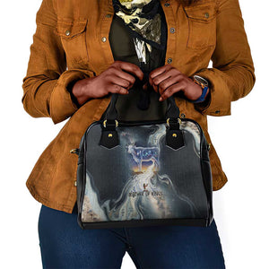 Hesat Celestial Cow Egyptian Shoulder Handbag with Mythic Sky Motif in Cosmic Theme