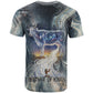Hesat Celestial Cow Egyptian T shirt with Mythic Sky Motif in Cosmic Theme