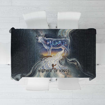 Hesat Celestial Cow Egyptian Tablecloth with Mythic Sky Motif in Cosmic Theme