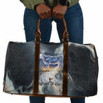 Hesat Celestial Cow Egyptian Travel Bag with Mythic Sky Motif in Cosmic Theme
