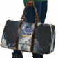 Hesat Celestial Cow Egyptian Travel Bag with Mythic Sky Motif in Cosmic Theme
