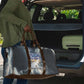 Hesat Celestial Cow Egyptian Travel Bag with Mythic Sky Motif in Cosmic Theme