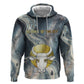 Hesat Celestial Cow Egyptian Zip Hoodie with Mythic Sky Motif in Cosmic Theme