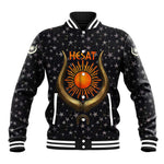 Hesat Solar Horn Symbol Baseball Jacket Egyptian Cosmic Cow in Starry Milky Way