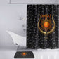 Hesat Solar Horn Symbol Bathroom Set Egyptian Cosmic Cow in Starry Milky Way