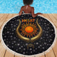 Hesat Solar Horn Symbol Beach Blanket Egyptian Cosmic Cow in Starry Milky Way