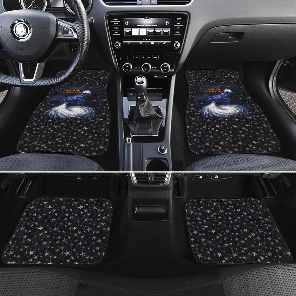 Hesat Solar Horn Symbol Car Mats Egyptian Cosmic Cow in Starry Milky Way
