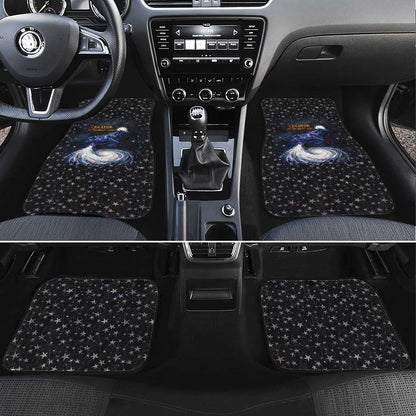 Hesat Solar Horn Symbol Car Mats Egyptian Cosmic Cow in Starry Milky Way