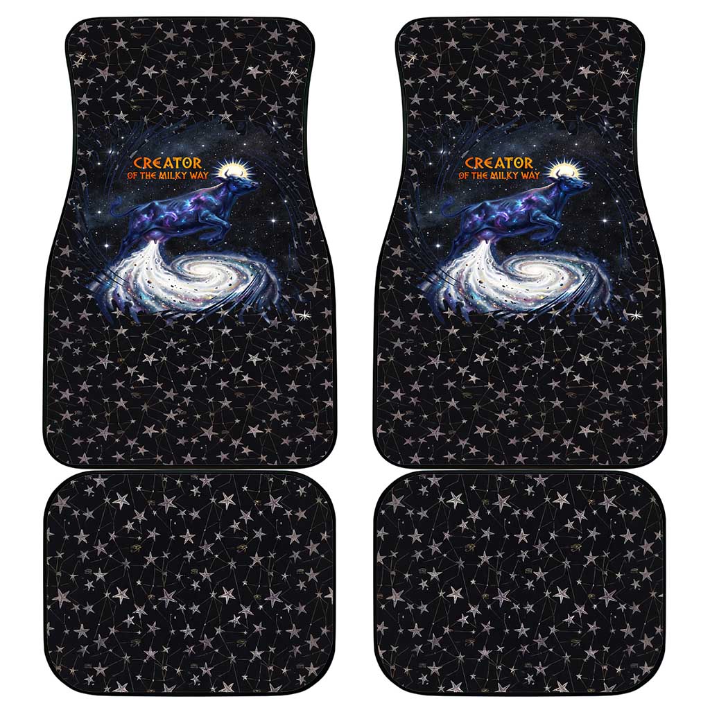 Hesat Solar Horn Symbol Car Mats Egyptian Cosmic Cow in Starry Milky Way
