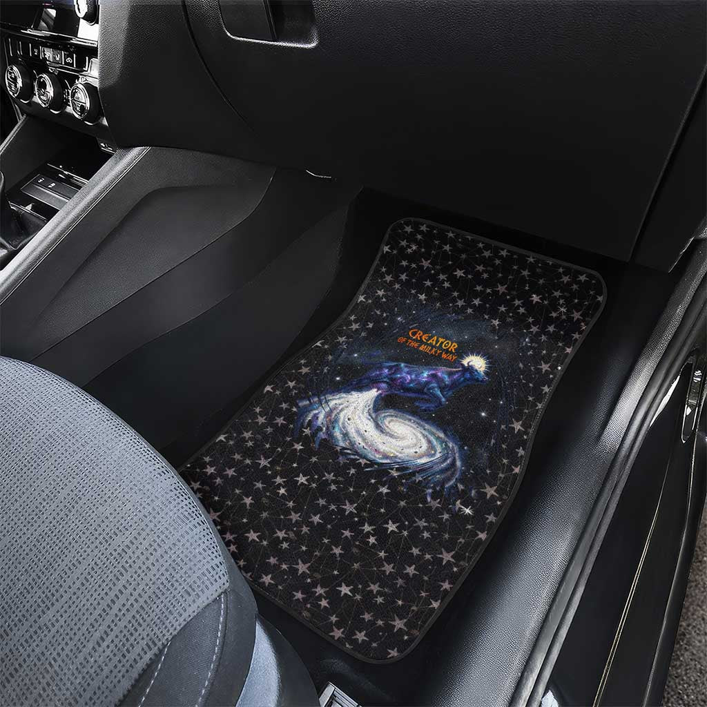 Hesat Solar Horn Symbol Car Mats Egyptian Cosmic Cow in Starry Milky Way