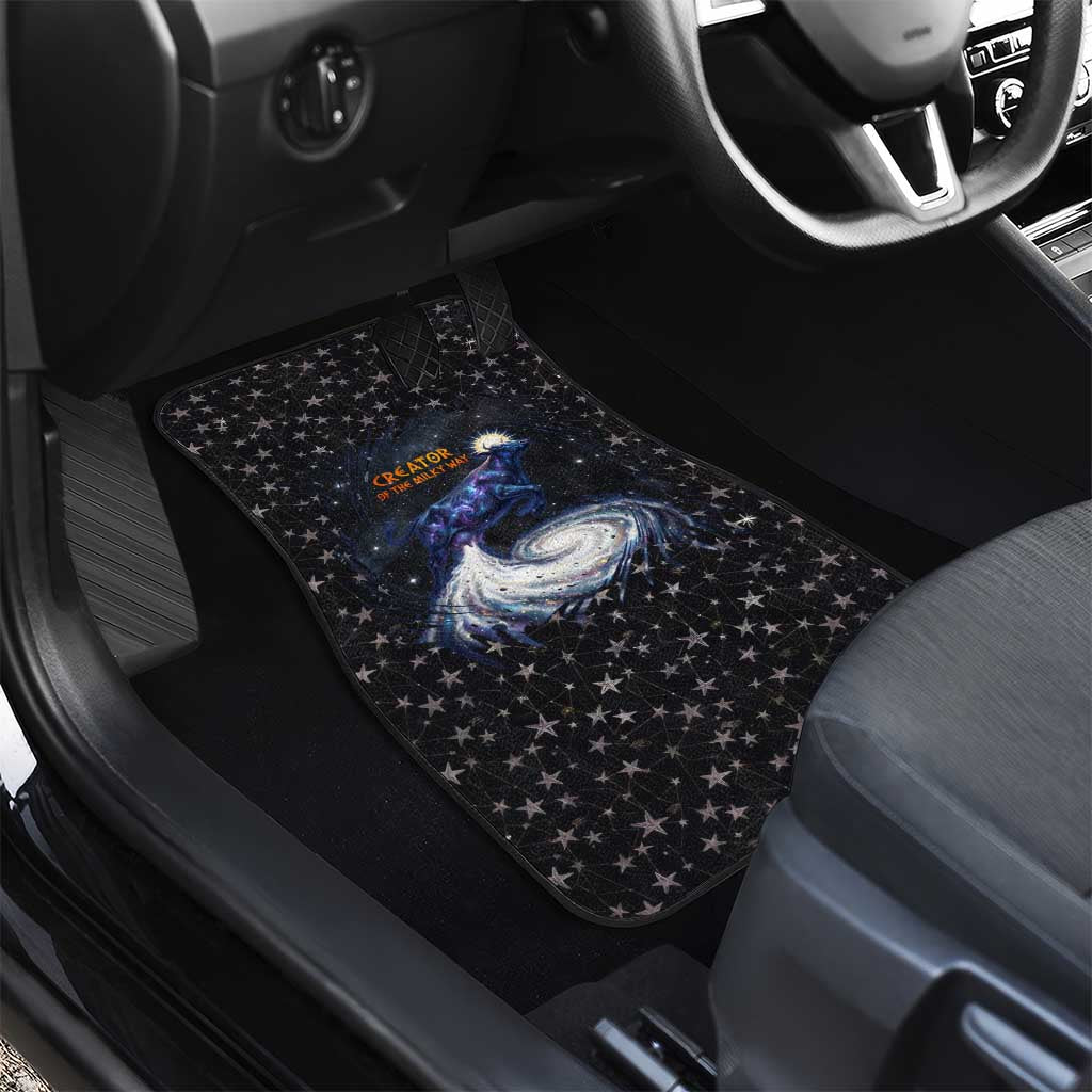 Hesat Solar Horn Symbol Car Mats Egyptian Cosmic Cow in Starry Milky Way