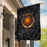 Hesat Solar Horn Symbol Garden Flag Egyptian Cosmic Cow in Starry Milky Way