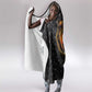 Hesat Solar Horn Symbol Hooded Blanket Egyptian Cosmic Cow in Starry Milky Way