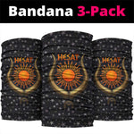 Hesat Solar Horn Symbol Neck Gaiter Egyptian Cosmic Cow in Starry Milky Way