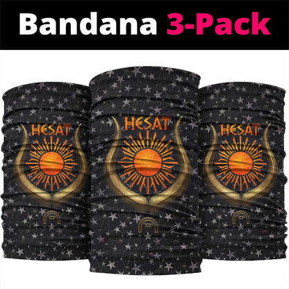 Hesat Solar Horn Symbol Neck Gaiter Egyptian Cosmic Cow in Starry Milky Way