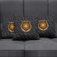 Hesat Solar Horn Symbol Pillow Cover Egyptian Cosmic Cow in Starry Milky Way