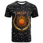 Hesat Solar Horn Symbol T shirt Egyptian Cosmic Cow in Starry Milky Way