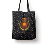 Hesat Solar Horn Symbol Tote Bag Egyptian Cosmic Cow in Starry Milky Way
