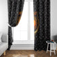 Hesat Solar Horn Symbol Window Curtain Egyptian Cosmic Cow in Starry Milky Way