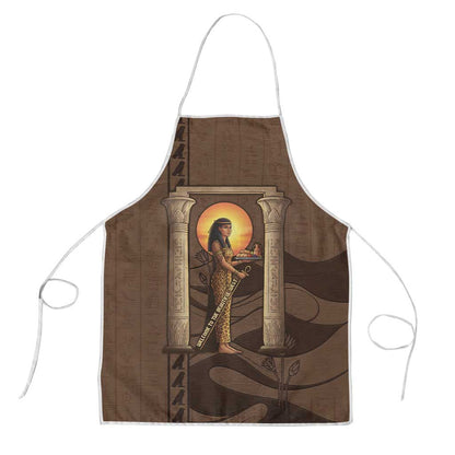 Imenet Sunlit Temple Columns Apron with Ancient Egyptian Offering Scene