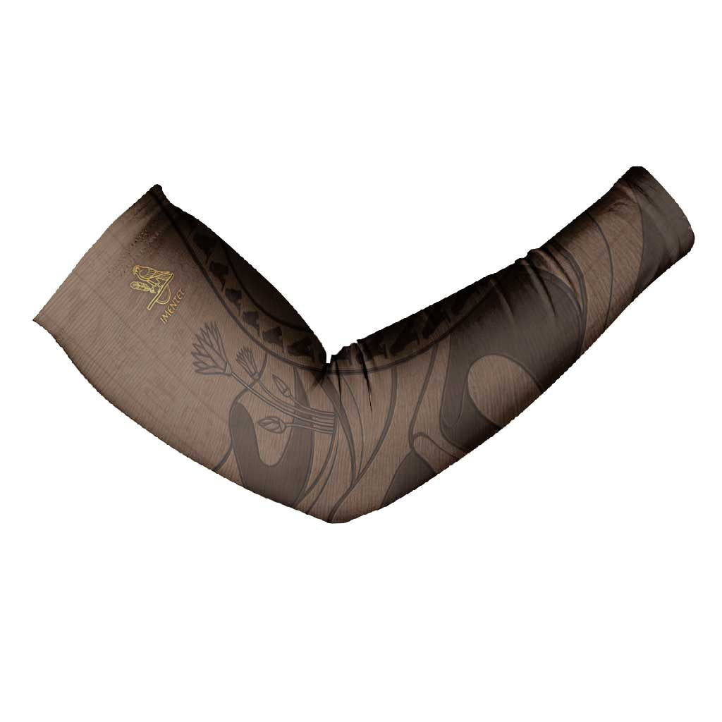 Imenet Sunlit Temple Columns Arm Sleeves with Ancient Egyptian Offering Scene
