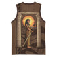 Imenet Sunlit Temple Columns Basketball Jersey with Ancient Egyptian Offering Scene