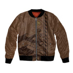 Imenet Sunlit Temple Columns Bomber Jacket with Ancient Egyptian Offering Scene