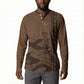 Imenet Sunlit Temple Columns Button Sweatshirt with Ancient Egyptian Offering Scene