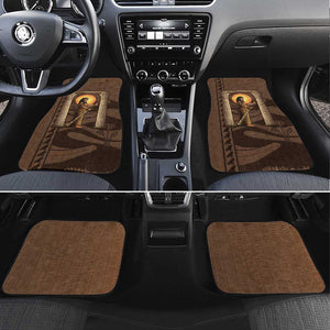 Imenet Sunlit Temple Columns Car Mats with Ancient Egyptian Offering Scene