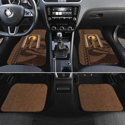 Imenet Sunlit Temple Columns Car Mats with Ancient Egyptian Offering Scene