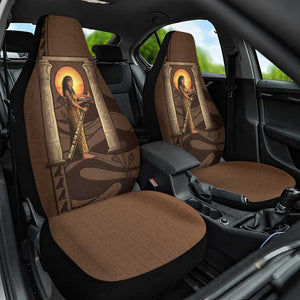 Imenet Sunlit Temple Columns Car Seat Cover with Ancient Egyptian Offering Scene