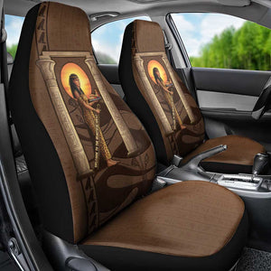 Imenet Sunlit Temple Columns Car Seat Cover with Ancient Egyptian Offering Scene