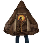 Imenet Sunlit Temple Columns Cloak with Ancient Egyptian Offering Scene