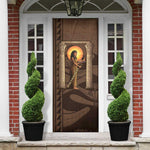 Imenet Sunlit Temple Columns Door Cover with Ancient Egyptian Offering Scene