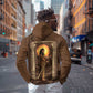 Imenet Sunlit Temple Columns Hoodie with Ancient Egyptian Offering Scene