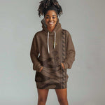 Imenet Sunlit Temple Columns Hoodie Dress with Ancient Egyptian Offering Scene