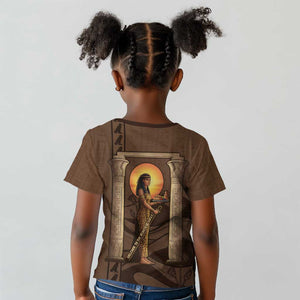 Imenet Sunlit Temple Columns Kid T shirt with Ancient Egyptian Offering Scene