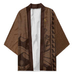 Imenet Sunlit Temple Columns Kimono with Ancient Egyptian Offering Scene