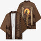 Imenet Sunlit Temple Columns Kimono with Ancient Egyptian Offering Scene