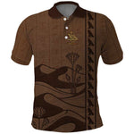 Imenet Sunlit Temple Columns Polo Shirt with Ancient Egyptian Offering Scene