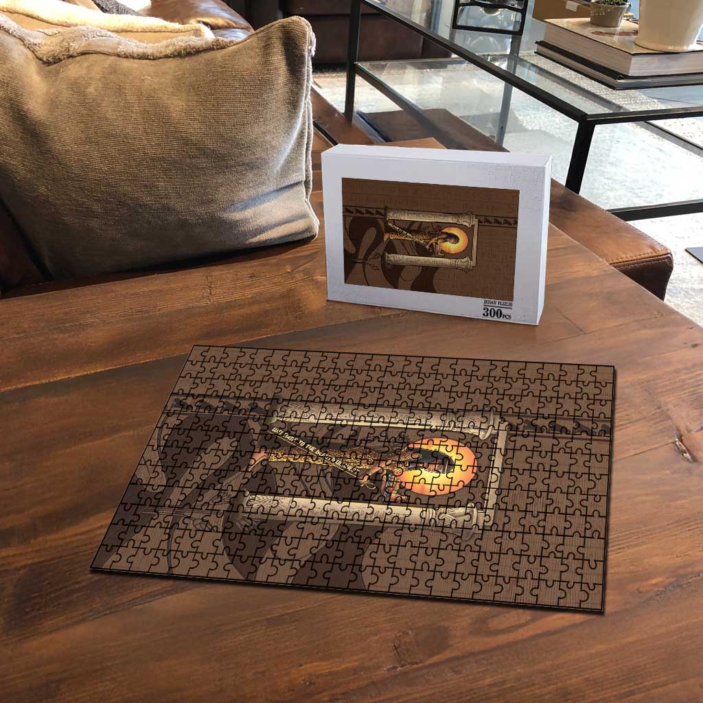 Imenet Sunlit Temple Columns Puzzle with Ancient Egyptian Offering Scene