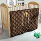 Imenet Sunlit Temple Columns Quilt with Ancient Egyptian Offering Scene