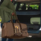 Imenet Sunlit Temple Columns Travel Bag with Ancient Egyptian Offering Scene