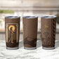 Imenet Sunlit Temple Columns Tumbler Cup with Ancient Egyptian Offering Scene