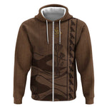 Imenet Sunlit Temple Columns Zip Hoodie with Ancient Egyptian Offering Scene