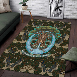 Imentet Egyptian Area Rug with Eye of Horus and Eternal Tree in Afterlife