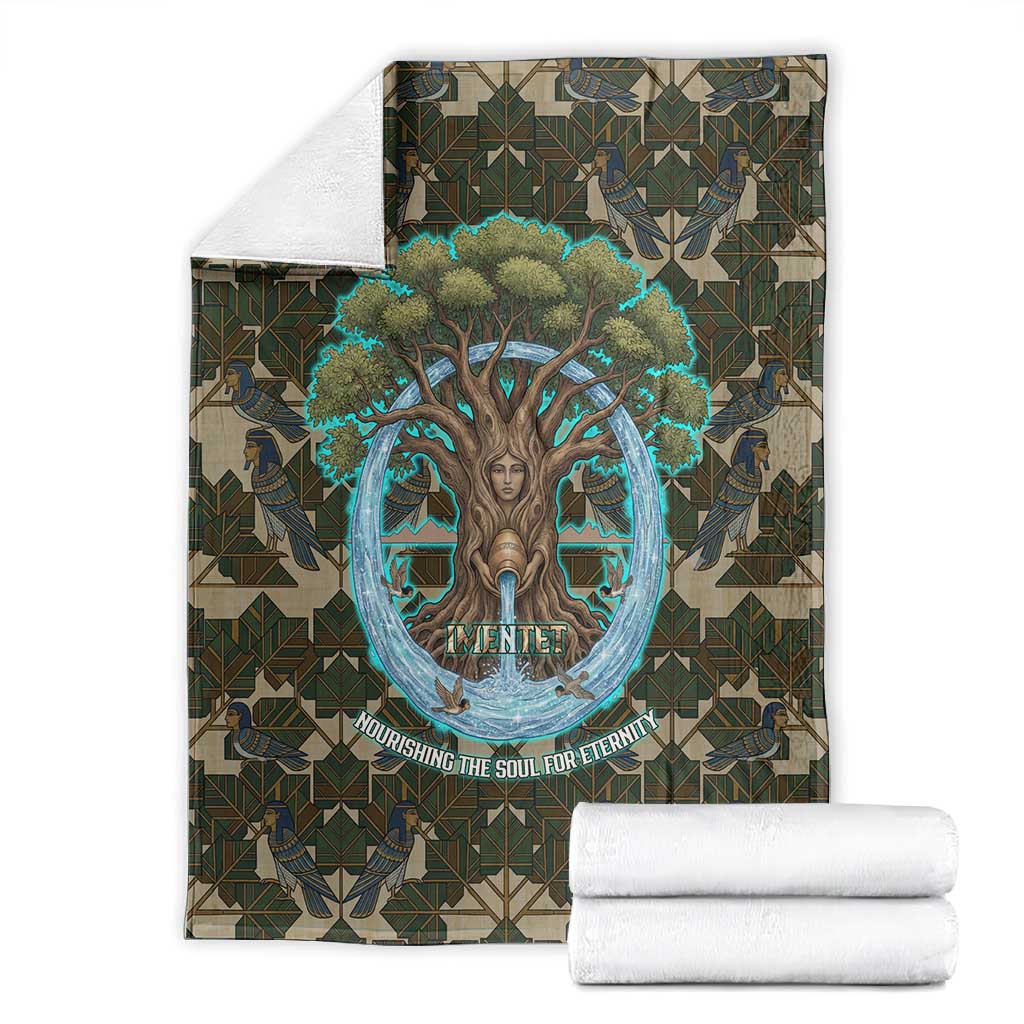 Imentet Egyptian Blanket with Eye of Horus and Eternal Tree in Afterlife